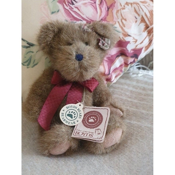 Boyds Bears Sissy B. Bear Sisters are the Beary Best Jointed 8" Plush w/ Tag - Picture 7 of 8